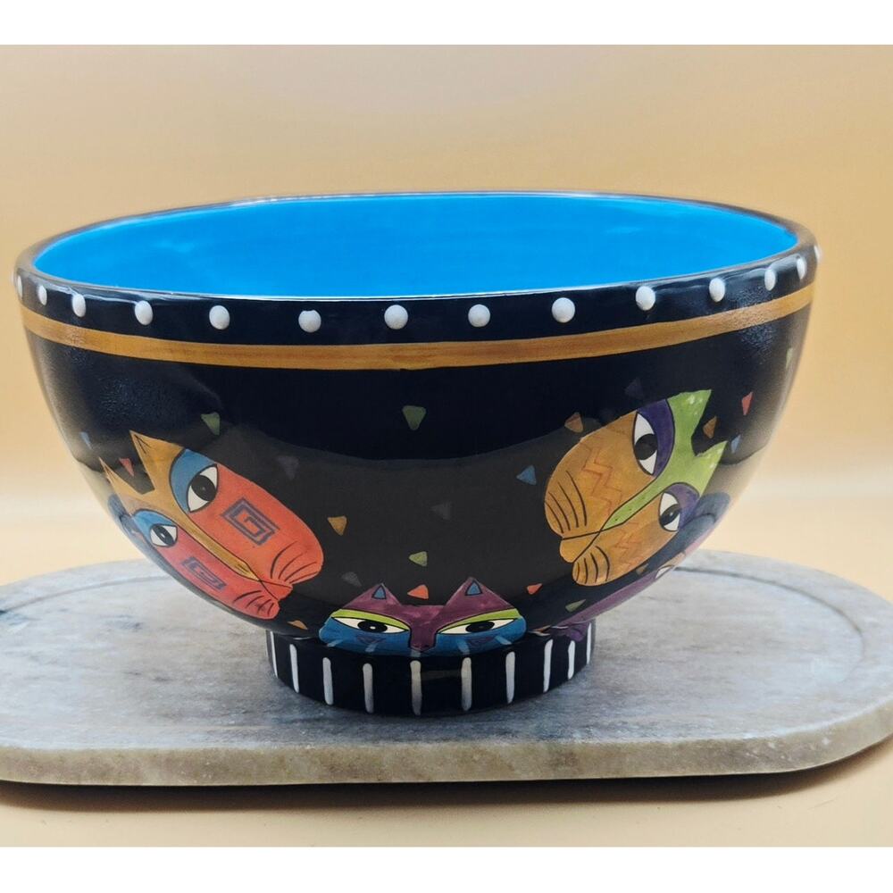 Bella Casa by Ganz with Laurel Burch Studio Cat Serving Footed Bowl